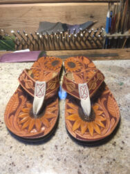 Damen Flip Flops mit Sonnenblumen